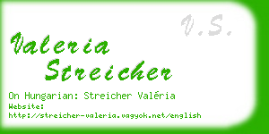valeria streicher business card